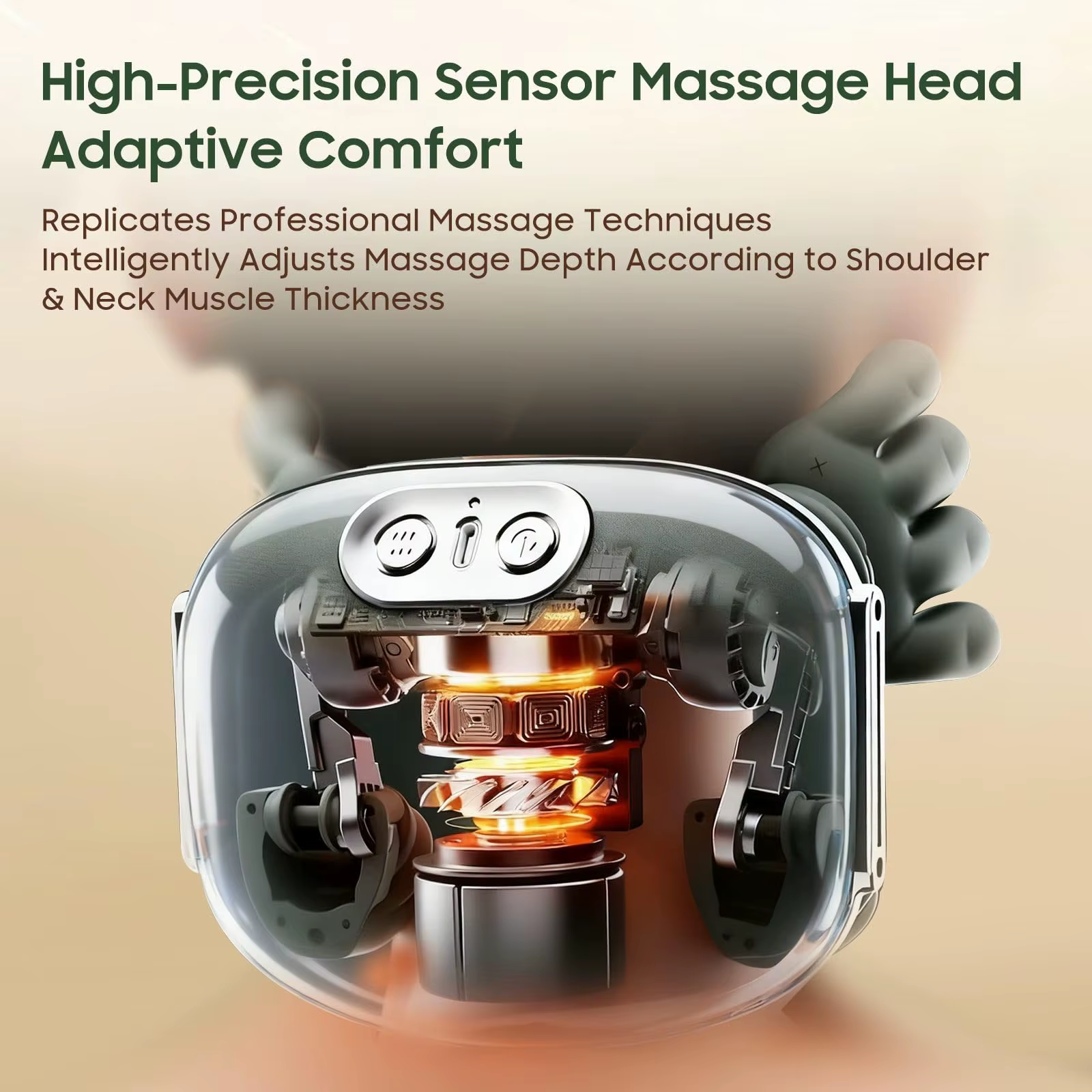Bionic Finger Neck Shoulder Massager Wireless Neck Cervical Trapezius Kneading Massage Shawl Brushless Motor Neck Massager
