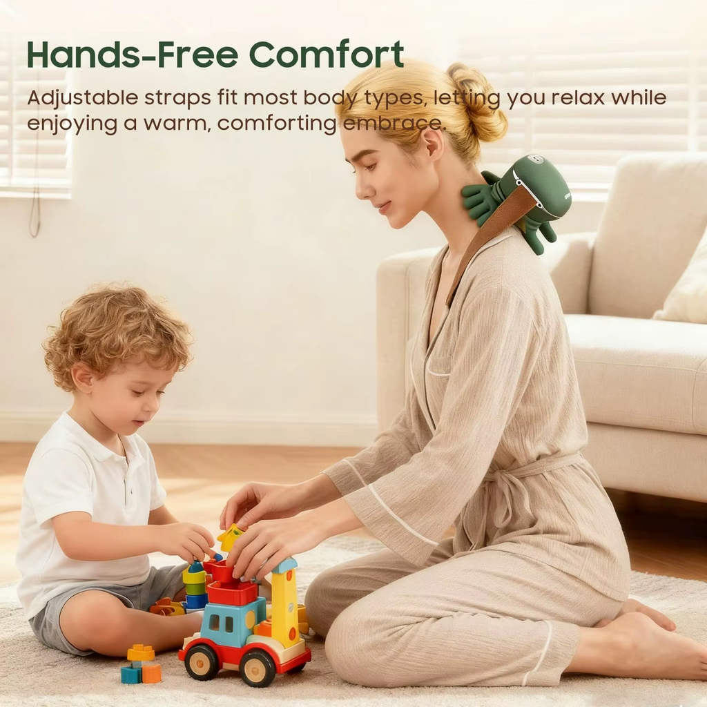 Bionic Finger Neck Shoulder Massager Wireless Neck Cervical Trapezius Kneading Massage Shawl Brushless Motor Neck Massager