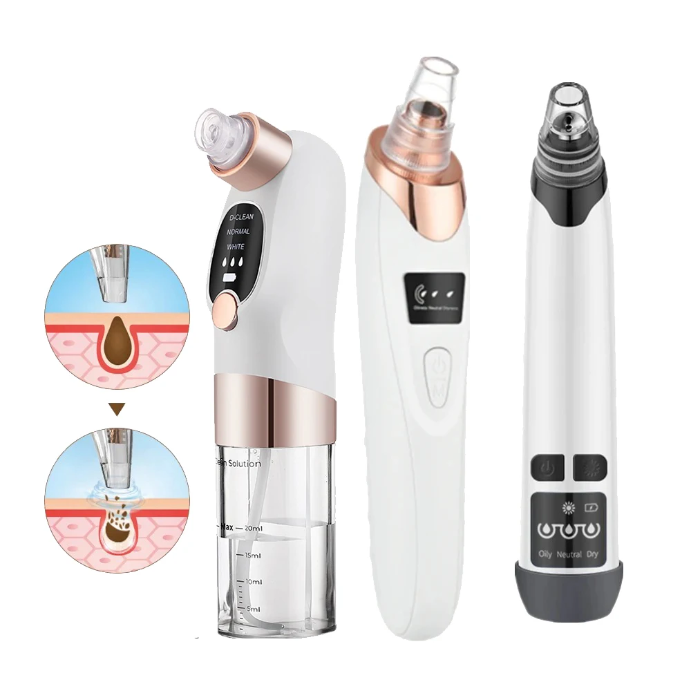 Electric Blackhead Remover Beauty Facial Cleaner Black Point Vacuum Suction Black Head Dots Remover Extractor Skin Care Tools