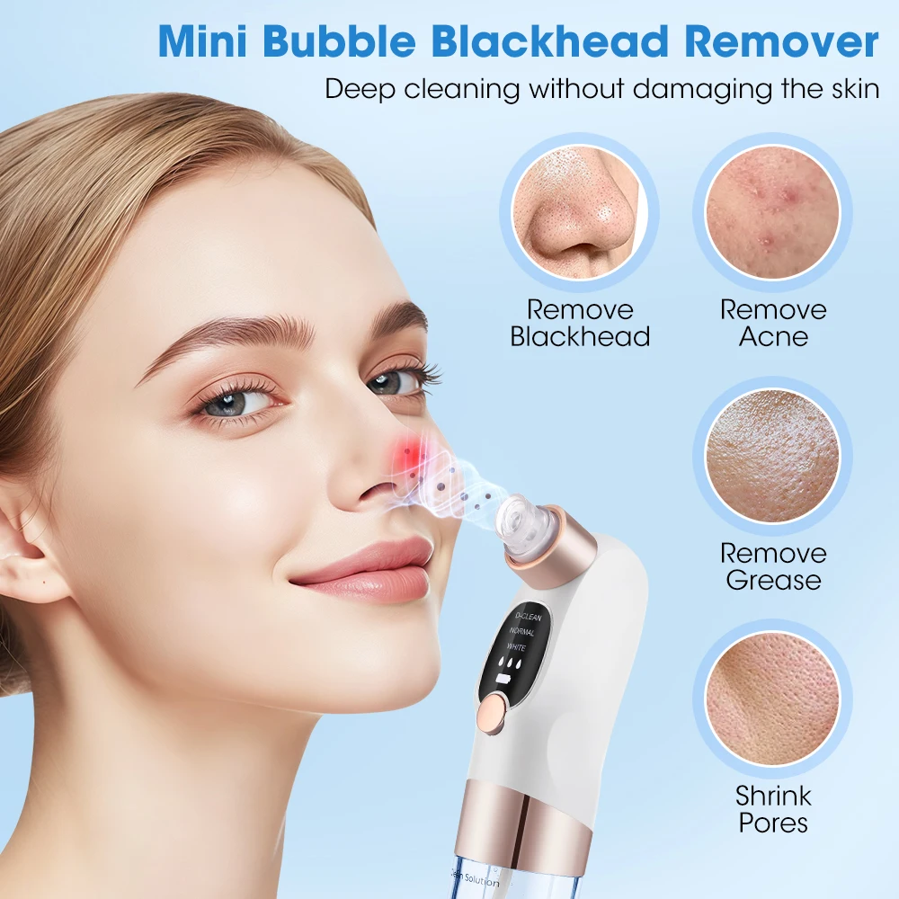 Electric Blackhead Remover Beauty Facial Cleaner Black Point Vacuum Suction Black Head Dots Remover Extractor Skin Care Tools