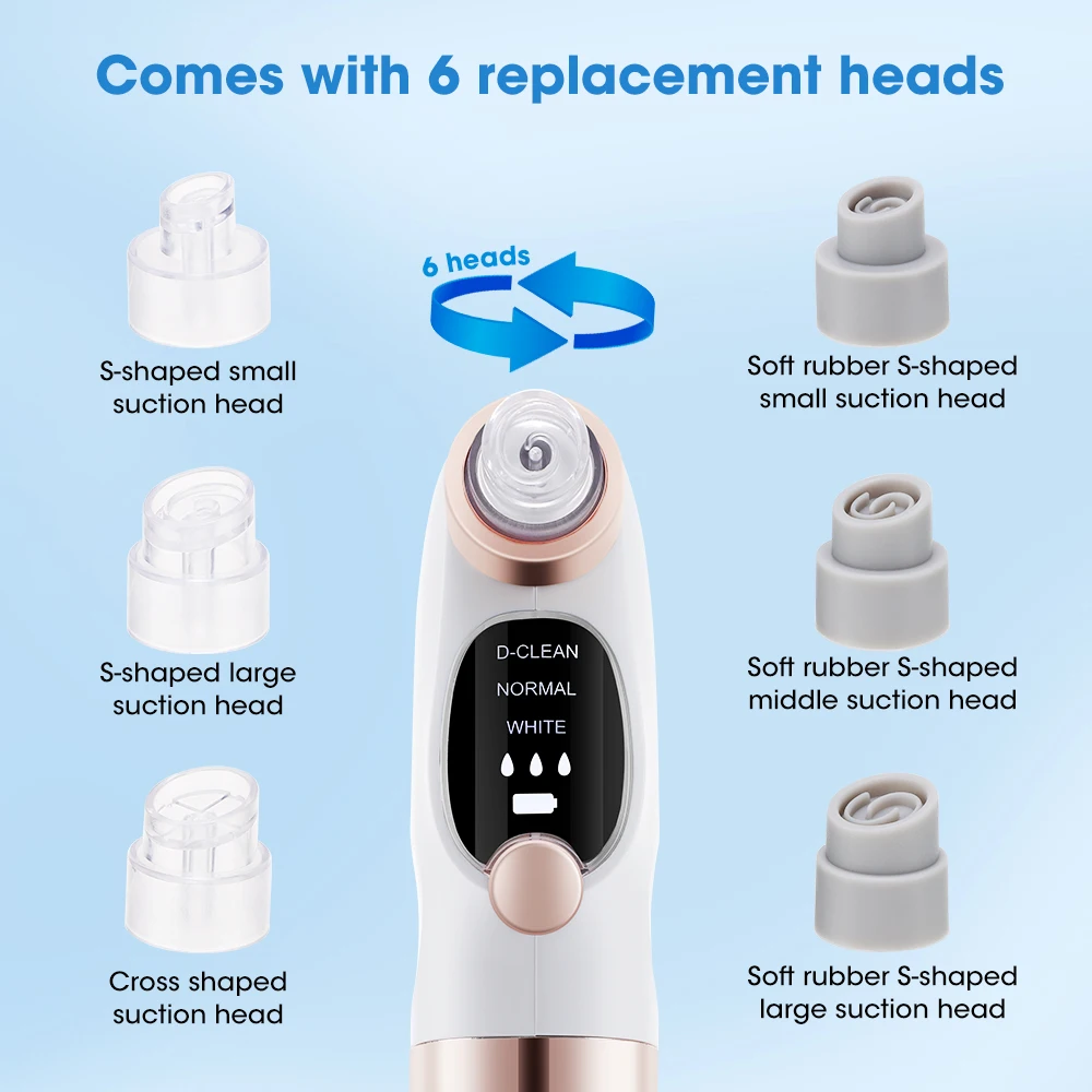 Electric Blackhead Remover Beauty Facial Cleaner Black Point Vacuum Suction Black Head Dots Remover Extractor Skin Care Tools