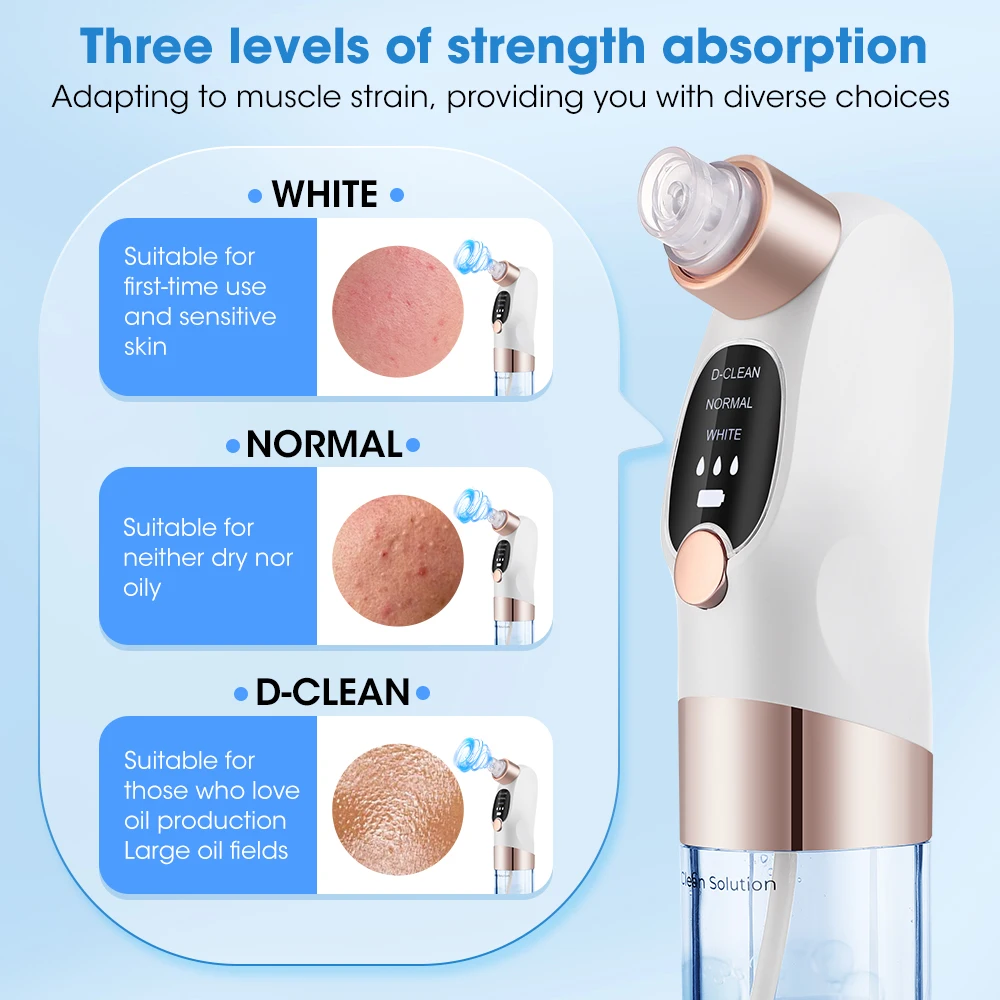 Electric Blackhead Remover Beauty Facial Cleaner Black Point Vacuum Suction Black Head Dots Remover Extractor Skin Care Tools
