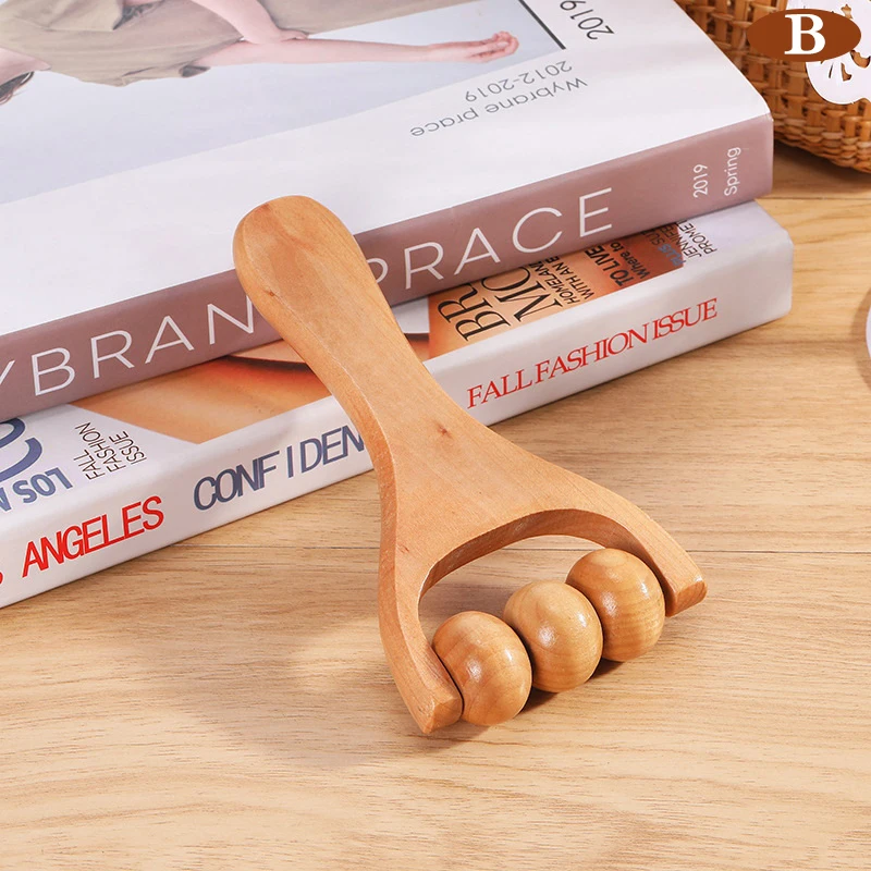 Wooden Roller Massager Neck Shoulder and Leg Universal Hand Massager Massage Tool Foot Massager