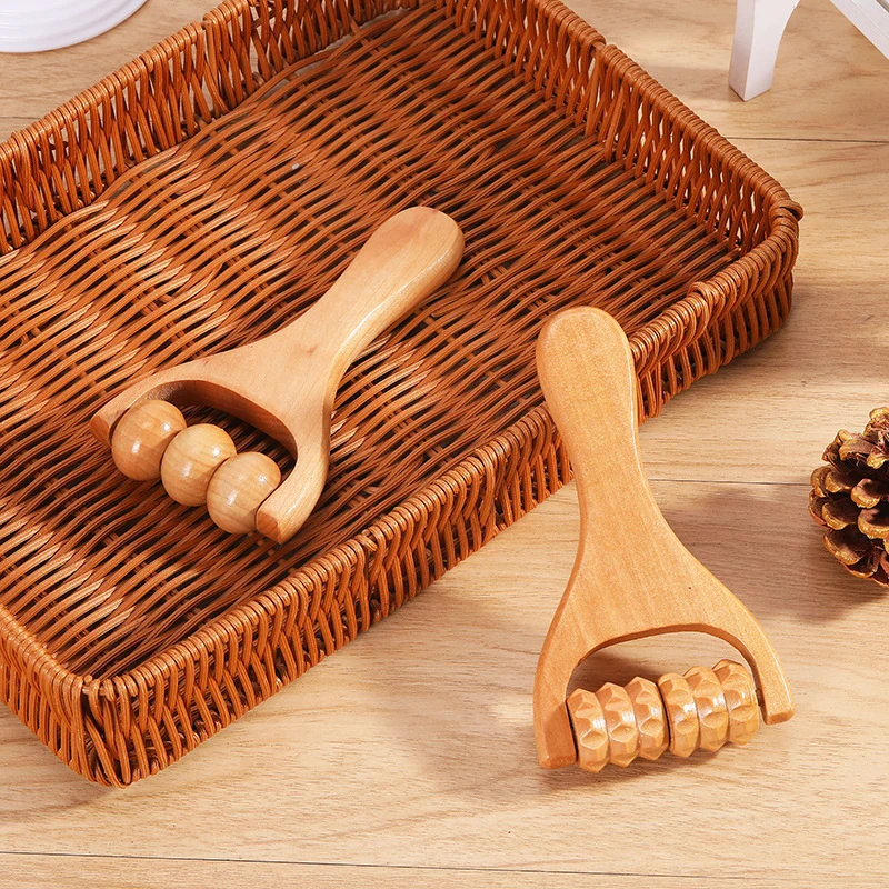 Wooden Roller Massager Neck Shoulder and Leg Universal Hand Massager Massage Tool Foot Massager