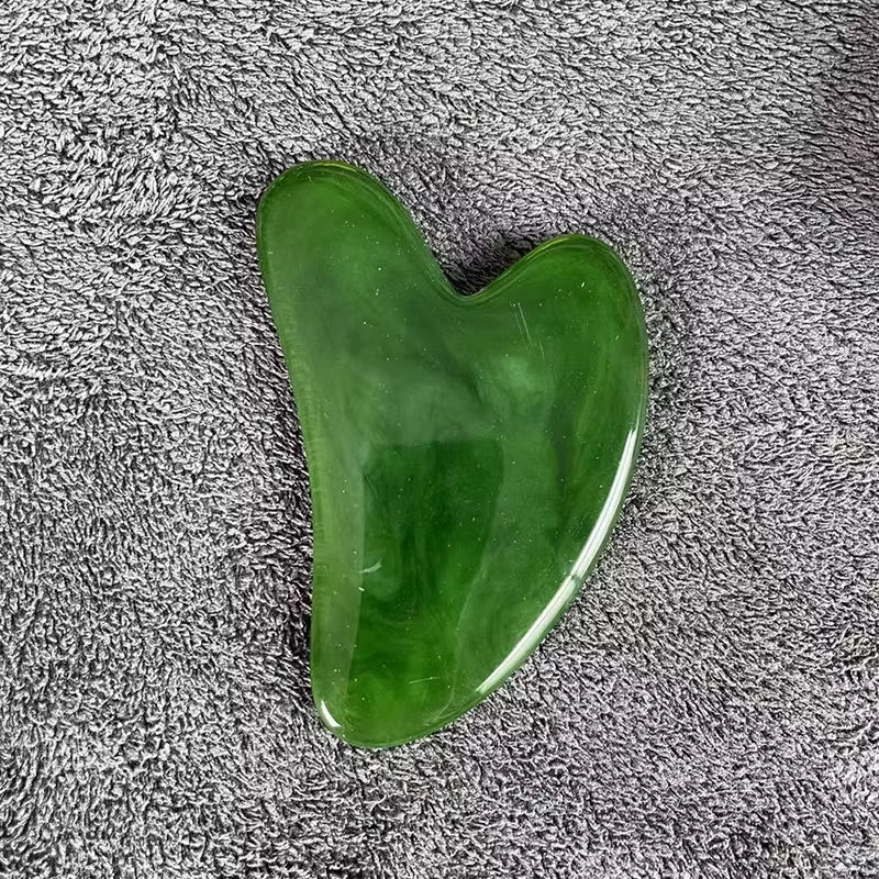 Gua Sha Board Beautiful Massage Beeswax Scraping Massage Scraper Face Neck Massage Natural Jade Stone Gua Sha Massage Board Tool